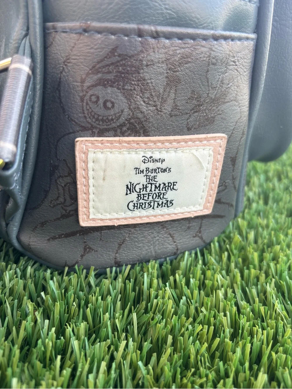 Disney Black The Nightmare Before Christmas Mini Backpack with Sally & Jack Art